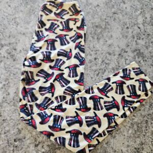 LulaRoe Fourth of July Tophat Leggings One Size